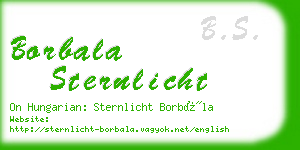 borbala sternlicht business card